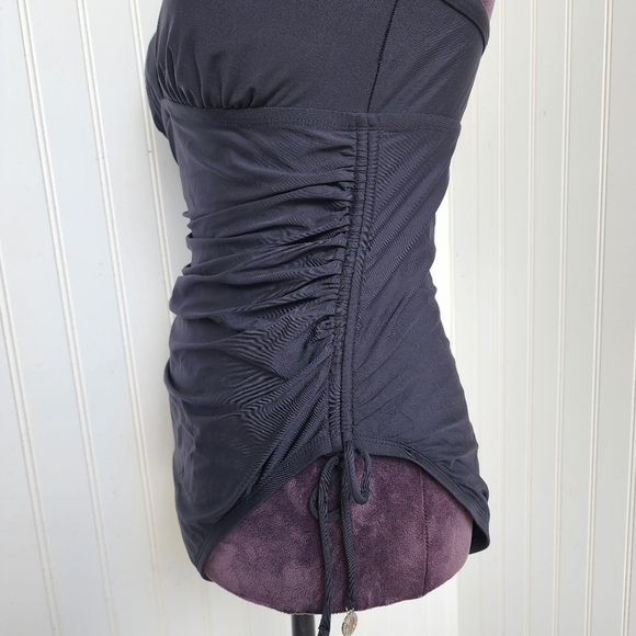 DKNY Women's BLACK Adjustable Side Halter One-Piece Swimsuit US 12 - Picture 6 of 16
